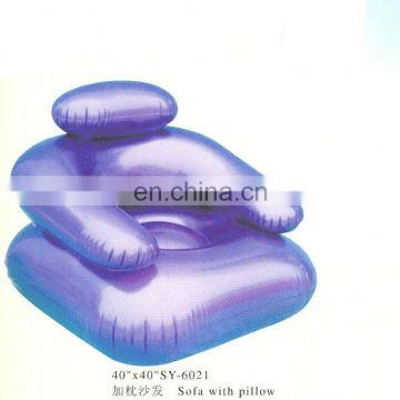 Inflatable PVC Single Armchair with Back Rest