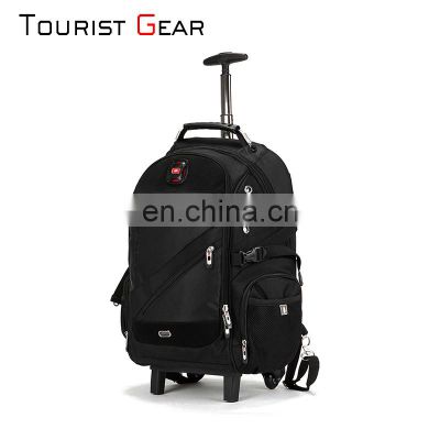trolley backpack wholesale new design china manufacturer nylon fashion wheeled trolley backpack bags with good quality