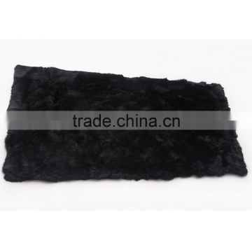 SJ068-01 Cheap Price Top Quality Scrap Rabbit Fur Rug/Carpet Rug