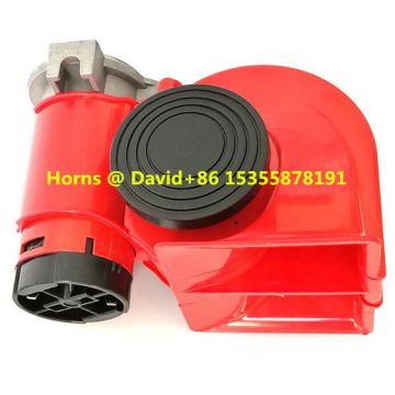 Electricity Machine Horn Air horn Nautilus red/chrome/black 15A 12V/24V Fixing kit Compact Air Compact Twin Tones