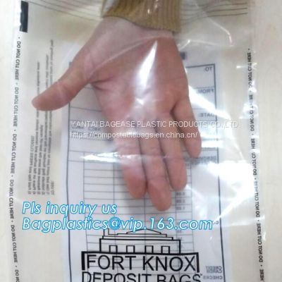 Tamper Evidence Bags With Barcode And Serial Number Bank Money Coin Deposit Change Security Bags