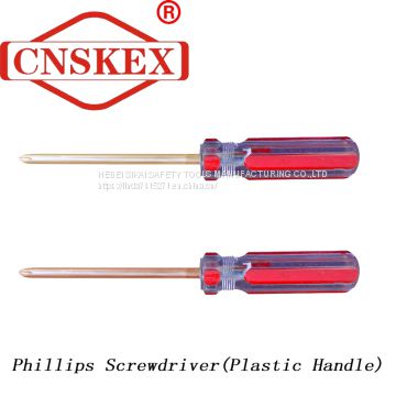 Phillips Screwdriver with Flameproof Safety and Spark Free Plastic Handle