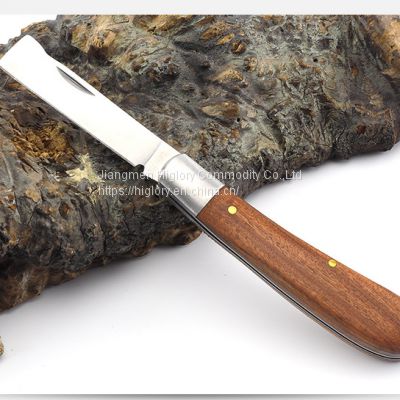 Wood Handle Folding Pocket Pruning Grafting Budding Cutting Knife