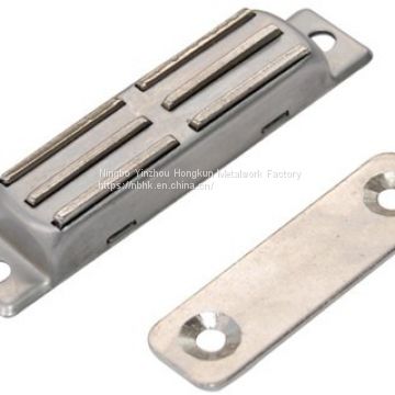 Stainless steel cabinet magnetic door catcher