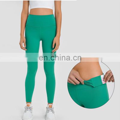 High Quality Custom Logo High Waisted Tummy Control Yoga Leggings Tie Dye Women Hidden Pocket Fitness Gym Workout Tights