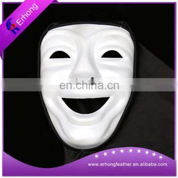 White Skull scary plastic cosplay mask smile