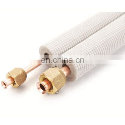 insulated copper pipe copper tube  coated  with nut good price