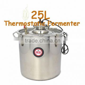 Large Capacity ! 25L Household 304 Stainless Steel Thermostatic Wine Fermenter Constant Temperature Fermentation Tank