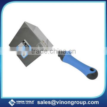 Stainless steel Insidel/Outside corner trowel W/TPRsoft grip handle, Brick trowel, Gauging trowel