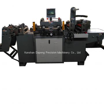 HAS VIDEO sticker Label die cutting machine from roll to sheet or to roll with hot stamping,hole puncher