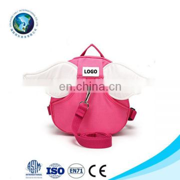 OEM Design Anti Lost Girls Toddler Safe Backpacks Softback Baby Breathable Walking Bags Angel Wing Backpacks