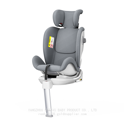 Ergonomic Design Headrest Pillow 360 Rotating ISOFIX Baby Car Seat with Iron Support Leg
