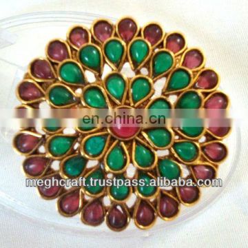 Indian wedding rings - kundan polki rings - antique designer rings - one gram gold rings - wholesale online rings
