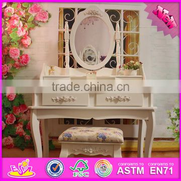 2016 wholesale high quality solid wooden make up vanity W08H058
