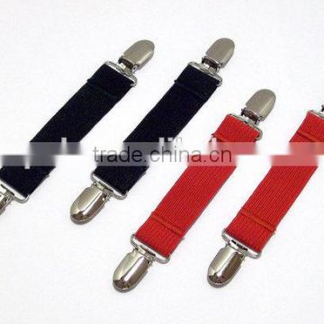 2014 newest fashion elasticated red and black boots strap with suspender clips