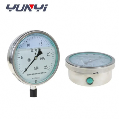 Yunyi Industrial SS liquid filled pressure gauge for water oil gas