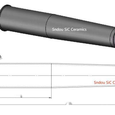 RSiC burner tube / Nozzle / Lance /Cone/Sleeve by 1700C recrystallized SiC Ceramic
