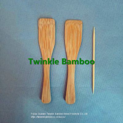 Mini bamboo scoop ice cream tool mini bambu wooden spatula tools