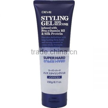 DEVE Non Silicon Styling Hair Gel Super Hard Type Made in Japan Pro-Vitamin B5 Silk Protain