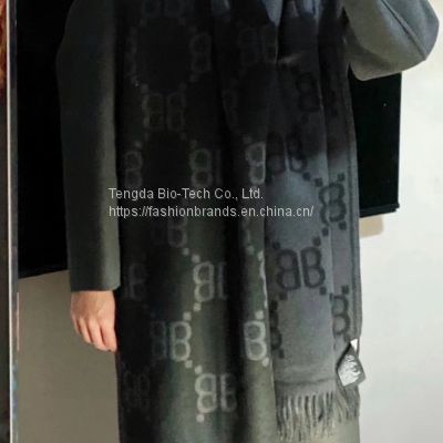 Fashionable and personalized Balenciaga high-end cashmere scarf original breathing mesh pattern scarf for men and women