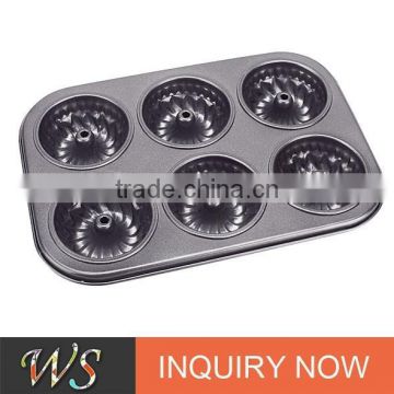 6 Cups Non-stick Carbon Steel Baking Molds