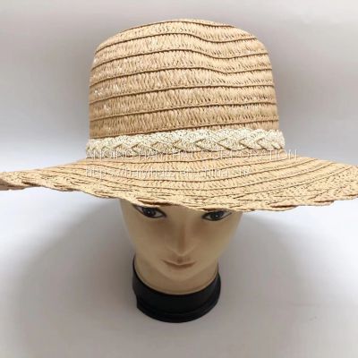 Summer men's and women's big brim straw hat outdoor Sun hat sunscreen hat