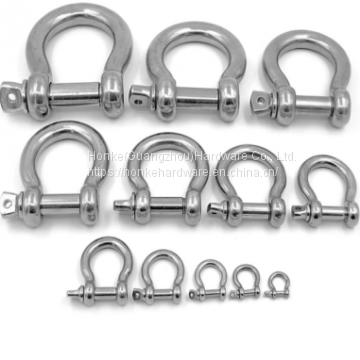European Type Chain D-Ring Adjustable Shackle Hardware Rigging 304 Stainless Steel For Chains