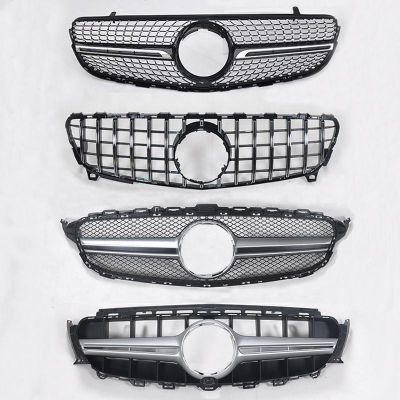 Diamond radiator front bumper grille mesh hood for Mercedes V class W447 V260 facelift 2015-2018 ABS grille with camera