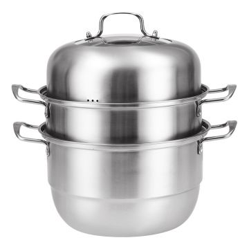 stainless steel pot steamer double layers triple layers Integrated cooking pot multi-function