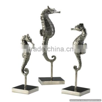 sea horse metal indoor sculpture