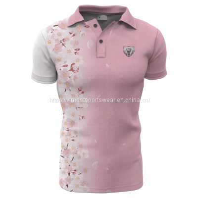 hot 2023 women's sublimated polo shirts with fashionable design