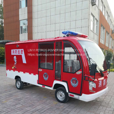 Electric fire engine double row, five seats fire truck