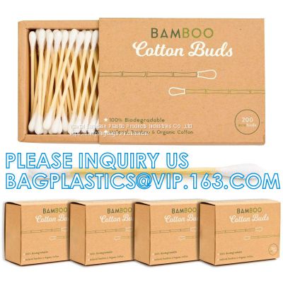 Paper Bamboo stick cotton ear swab / bud with different size, Wholesale q tips Skin Care Ear Cleaning Disposable Bamboo Stick Cotton Buds cotton swabs package wooden