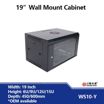 Manufacturer  WS10-Y 6U network Wall mount cabinet 19inch  Wall Mount Rack for Network Equipment Competitive item