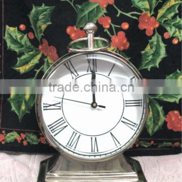 Nautical trophy table clock, desktop nautical clock, antique brass table clock, antique table clock