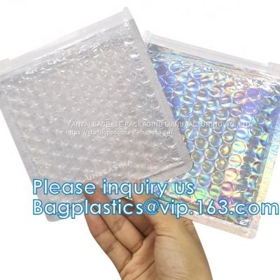 Slider padded grip seal Black matt bags, air bubble bag with slider zipper, anti static slider seal, metallic glossy bag