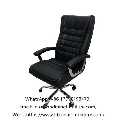 High back leather metal legs with armrests swivel office chair