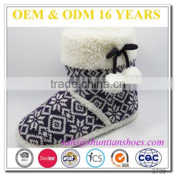 China Boho Lady Fur Boot With Pompom