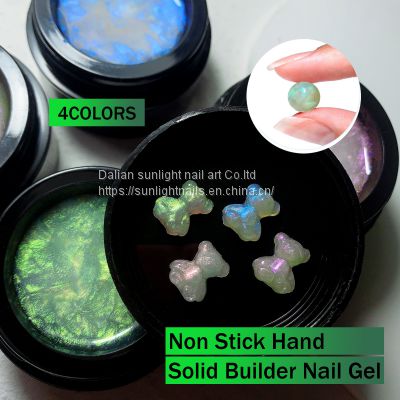 Nail enhancement adhesive that is non stick aurora extender pinch adhesive and can shape phototherapy nails. Nail enhancement adhesive