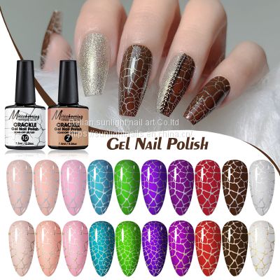 New Cracked Nail Oil Gel Bursting Nail Gel Cracking Snake Pattern Phototherapy Gel Wholesale Exclusive for Nail Shop