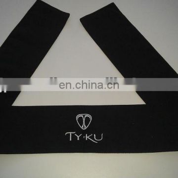 Japanese 100%Cotton Customize Headband,black color with white embroidery