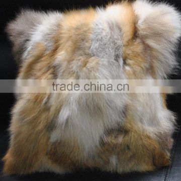 YR905B New Arrival Top Qulity Red Fox Fur Cushion Covers