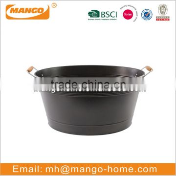 Galvanized metal durable wine ice bucket with handle