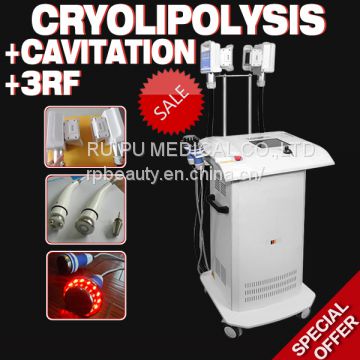 Professional Cryolipolysis Cavitation RF cool slimming wrinkl removal beauty device