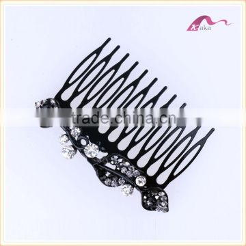 Fancy China Factory Price Twinkle Crystal Hair Clips Fashion Women Metal Flower Hair Combs Headwear Accessory