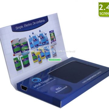 2.4'' video business card with lcd screen