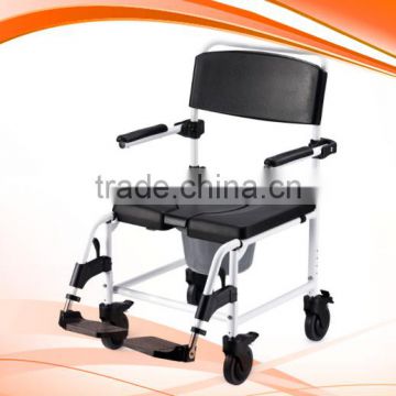 HEAVY DUTY ATTENDANT SHOWER CHAIR/COMMODE CHAIR