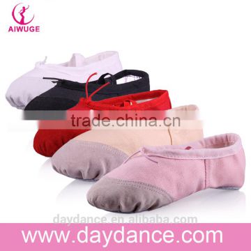 Standard Girls Baby Kids Ballet Slippers Wholesale Split Soft Sole Ballet Dance Shoe Red Black White Beige Pink