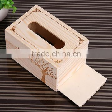 Unfinished Wooden Tissue Box