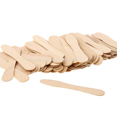 Eco friendly disposable birch wood 100pcs Unwrapped Wooden Ice Cream Spoon manufacturers
